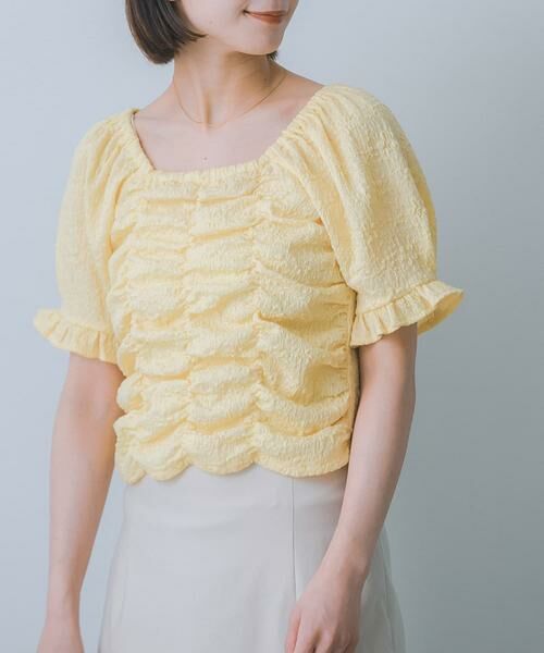 SENSE OF PLACE by URBAN RESEARCH / センスオブプレイス バイ アーバンリサーチ Tシャツ | シャーリングスクエアトップ | 詳細1