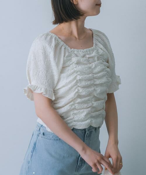 SENSE OF PLACE by URBAN RESEARCH / センスオブプレイス バイ アーバンリサーチ Tシャツ | シャーリングスクエアトップ | 詳細15