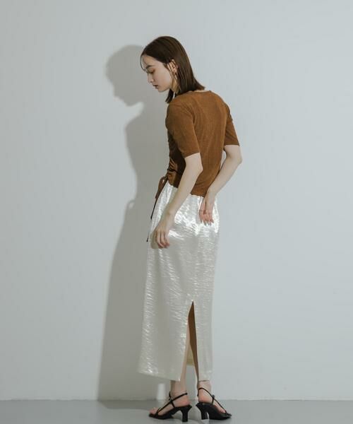 SENSE OF PLACE by URBAN RESEARCH / センスオブプレイス バイ アーバンリサーチ Tシャツ | カットアウトシャーリングトップ(5分袖) | 詳細6