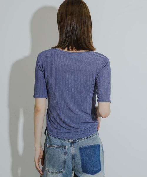 SENSE OF PLACE by URBAN RESEARCH / センスオブプレイス バイ アーバンリサーチ Tシャツ | カットアウトシャーリングトップ(5分袖) | 詳細10