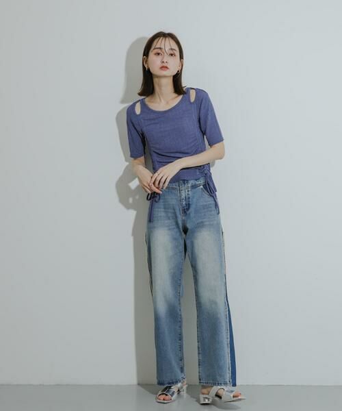 SENSE OF PLACE by URBAN RESEARCH / センスオブプレイス バイ アーバンリサーチ Tシャツ | カットアウトシャーリングトップ(5分袖) | 詳細11