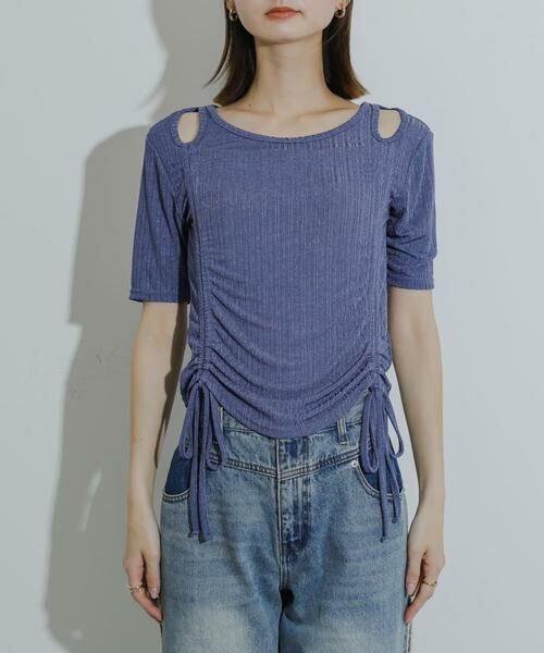 SENSE OF PLACE by URBAN RESEARCH / センスオブプレイス バイ アーバンリサーチ Tシャツ | カットアウトシャーリングトップ(5分袖) | 詳細12