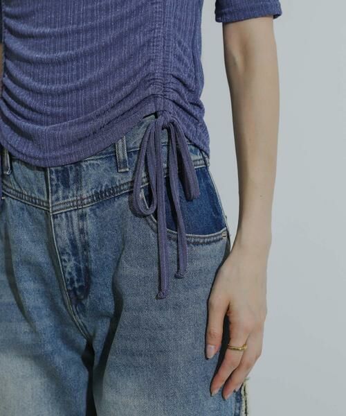 SENSE OF PLACE by URBAN RESEARCH / センスオブプレイス バイ アーバンリサーチ Tシャツ | カットアウトシャーリングトップ(5分袖) | 詳細16