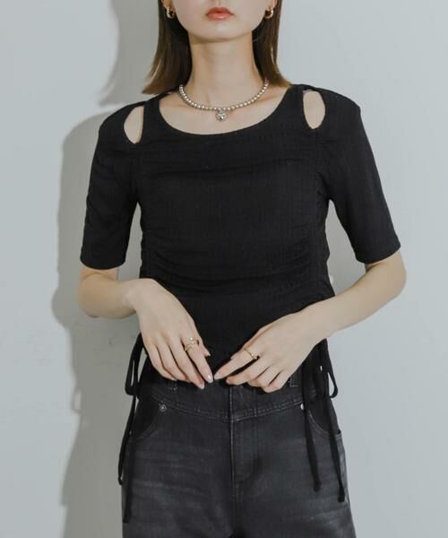 SENSE OF PLACE by URBAN RESEARCH / センスオブプレイス バイ アーバンリサーチ Tシャツ | カットアウトシャーリングトップ(5分袖) | 詳細22