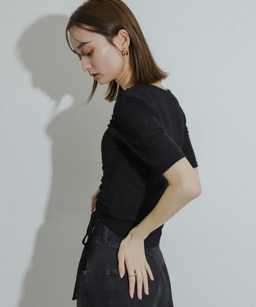 SENSE OF PLACE by URBAN RESEARCH / センスオブプレイス バイ アーバンリサーチ Tシャツ | カットアウトシャーリングトップ(5分袖) | 詳細25