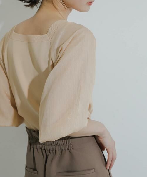 SENSE OF PLACE by URBAN RESEARCH / センスオブプレイス バイ アーバンリサーチ ニット・セーター | シアーボリュームスリーブセーター(5分袖) | 詳細1