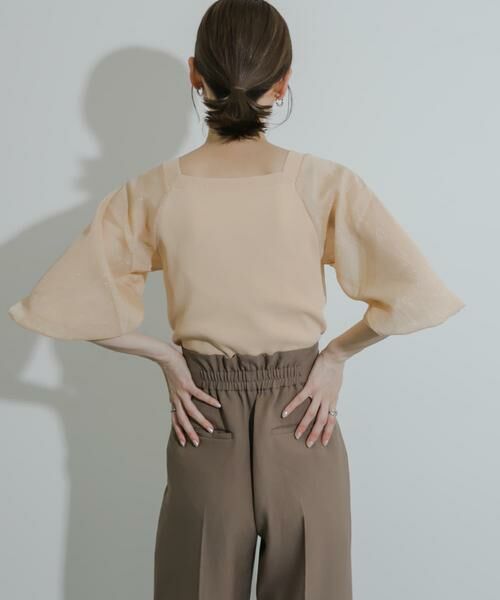 SENSE OF PLACE by URBAN RESEARCH / センスオブプレイス バイ アーバンリサーチ ニット・セーター | シアーボリュームスリーブセーター(5分袖) | 詳細2