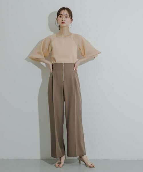 SENSE OF PLACE by URBAN RESEARCH / センスオブプレイス バイ アーバンリサーチ ニット・セーター | シアーボリュームスリーブセーター(5分袖) | 詳細3