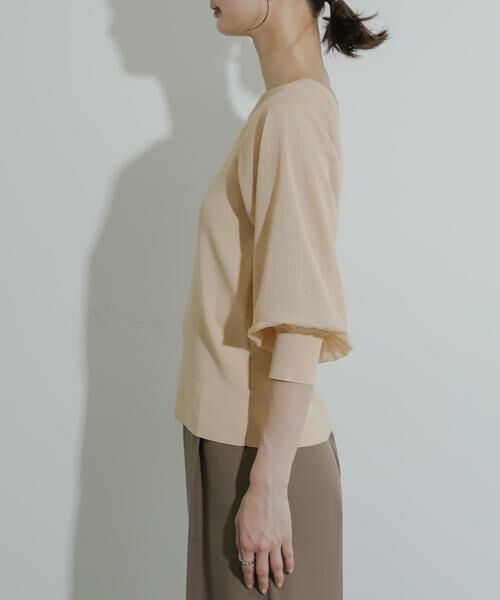 SENSE OF PLACE by URBAN RESEARCH / センスオブプレイス バイ アーバンリサーチ ニット・セーター | シアーボリュームスリーブセーター(5分袖) | 詳細5