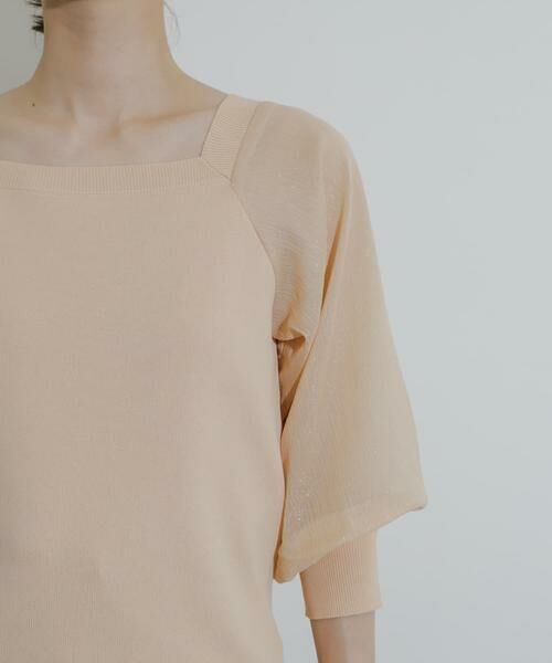 SENSE OF PLACE by URBAN RESEARCH / センスオブプレイス バイ アーバンリサーチ ニット・セーター | シアーボリュームスリーブセーター(5分袖) | 詳細7