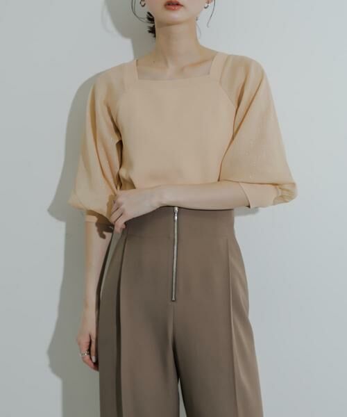 SENSE OF PLACE by URBAN RESEARCH/センスオブプレイス バイ アーバンリサーチ シアーボリュームスリーブセーター(5分袖) オレンジ one SENSE OF PLACE by URBAN RESEARCH/センスオブプレイス バイ アーバンリサーチ シアーボリュームスリーブセーター(5分袖) オレンジ one