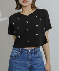 SENSE OF PLACE by URBAN RESEARCH / センスオブプレイス バイ アーバンリサーチ ニット・セーター | ハートネックビジューセーター