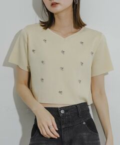 SENSE OF PLACE by URBAN RESEARCH / センスオブプレイス バイ アーバンリサーチ ニット・セーター | ハートネックビジューセーター