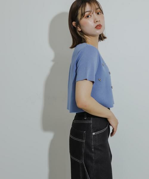 SENSE OF PLACE by URBAN RESEARCH / センスオブプレイス バイ アーバンリサーチ ニット・セーター | ハートネックビジューセーター | 詳細3