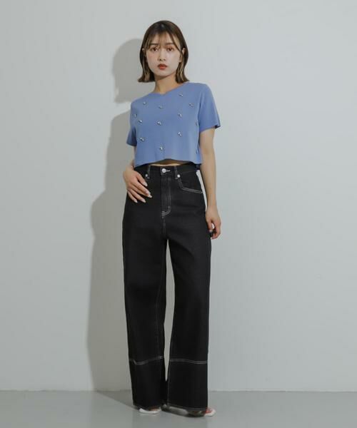 SENSE OF PLACE by URBAN RESEARCH / センスオブプレイス バイ アーバンリサーチ ニット・セーター | ハートネックビジューセーター | 詳細5