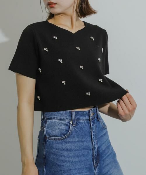 SENSE OF PLACE by URBAN RESEARCH / センスオブプレイス バイ アーバンリサーチ ニット・セーター | ハートネックビジューセーター | 詳細13