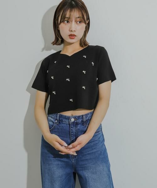 SENSE OF PLACE by URBAN RESEARCH / センスオブプレイス バイ アーバンリサーチ ニット・セーター | ハートネックビジューセーター | 詳細14