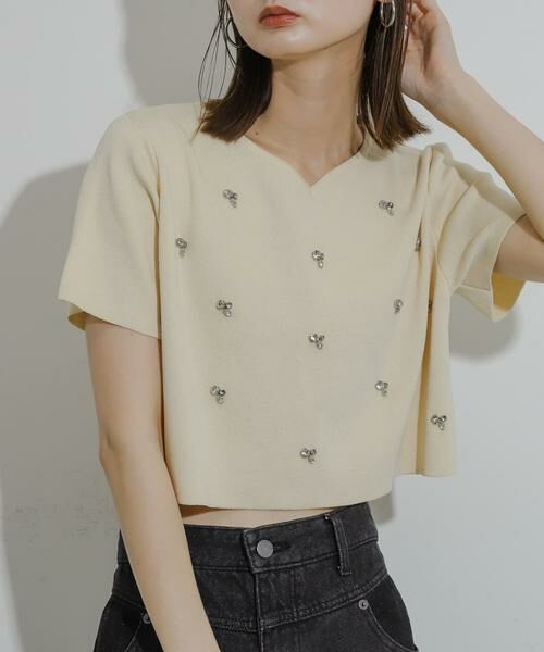 SENSE OF PLACE by URBAN RESEARCH / センスオブプレイス バイ アーバンリサーチ ニット・セーター | ハートネックビジューセーター | 詳細19