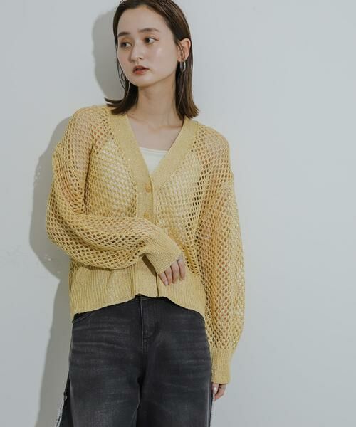 SENSE OF PLACE by URBAN RESEARCH / センスオブプレイス バイ アーバンリサーチ カーディガン・ボレロ | スパンコールメッシュカーディガン | 詳細2