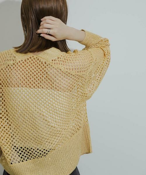 SENSE OF PLACE by URBAN RESEARCH / センスオブプレイス バイ アーバンリサーチ カーディガン・ボレロ | スパンコールメッシュカーディガン | 詳細4