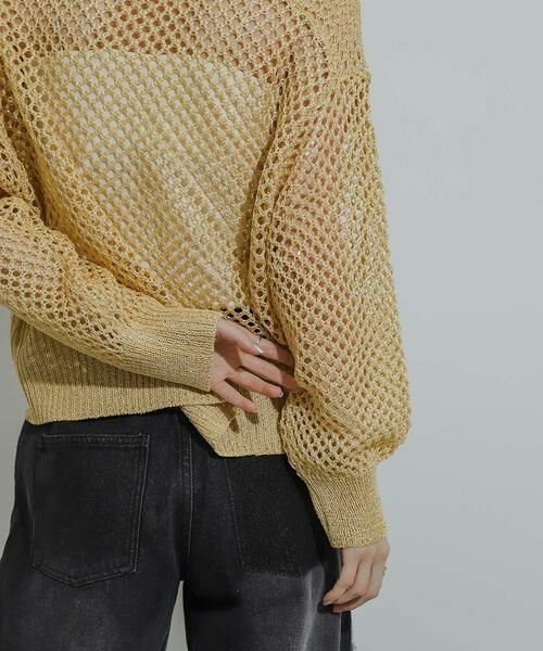 SENSE OF PLACE by URBAN RESEARCH / センスオブプレイス バイ アーバンリサーチ カーディガン・ボレロ | スパンコールメッシュカーディガン | 詳細5