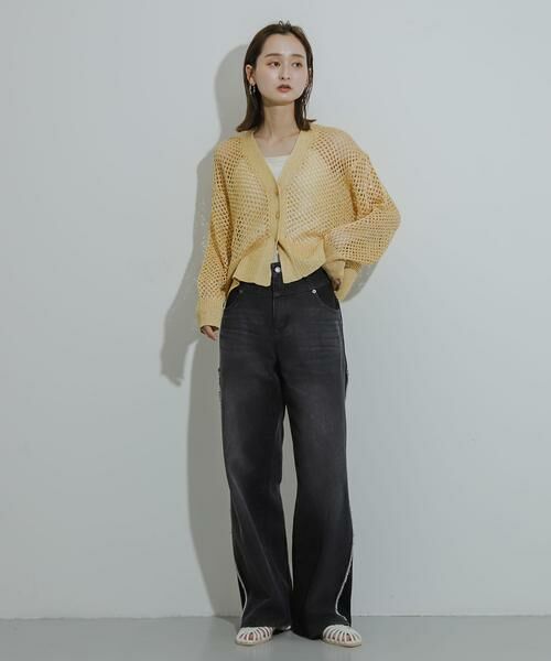 SENSE OF PLACE by URBAN RESEARCH / センスオブプレイス バイ アーバンリサーチ カーディガン・ボレロ | スパンコールメッシュカーディガン | 詳細6