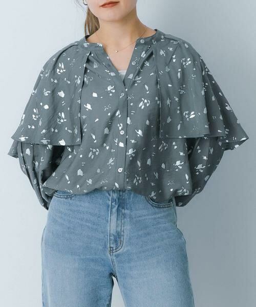 SENSE OF PLACE by URBAN RESEARCH / センスオブプレイス バイ アーバンリサーチ シャツ・ブラウス | ハクプリントケープブラウス | 詳細8