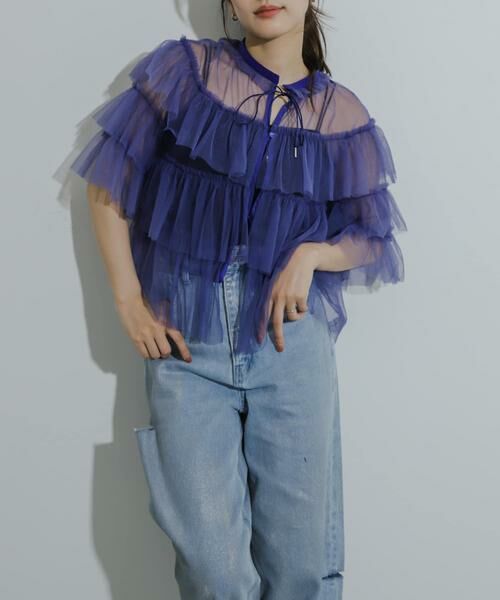 SENSE OF PLACE by URBAN RESEARCH / センスオブプレイス バイ アーバンリサーチ シャツ・ブラウス | チュールティアードブラウス | 詳細3