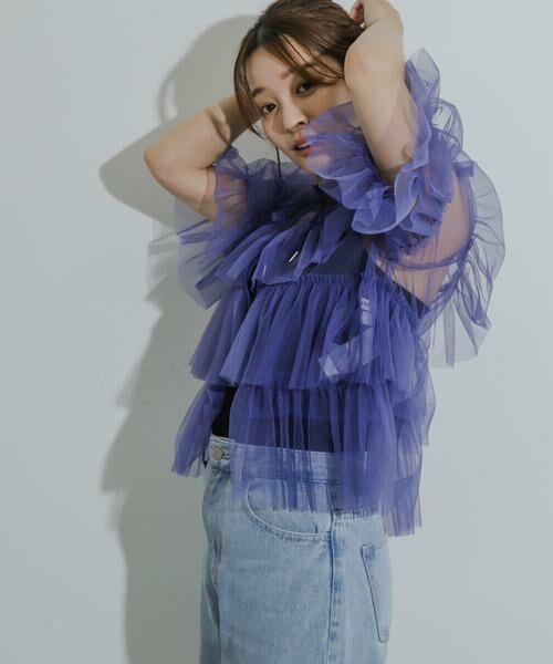 SENSE OF PLACE by URBAN RESEARCH / センスオブプレイス バイ アーバンリサーチ シャツ・ブラウス | チュールティアードブラウス | 詳細4