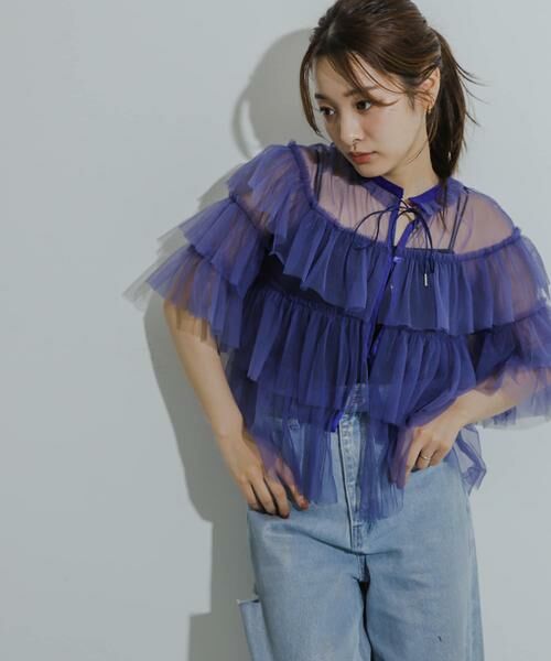 SENSE OF PLACE by URBAN RESEARCH / センスオブプレイス バイ アーバンリサーチ シャツ・ブラウス | チュールティアードブラウス | 詳細5