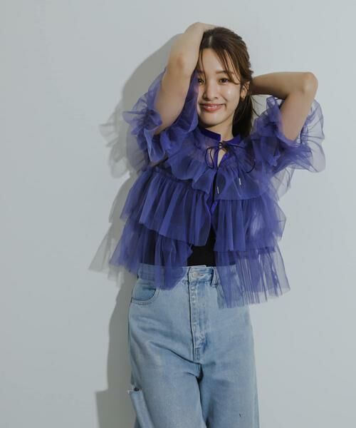 SENSE OF PLACE by URBAN RESEARCH / センスオブプレイス バイ アーバンリサーチ シャツ・ブラウス | チュールティアードブラウス | 詳細8