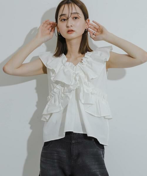 SENSE OF PLACE by URBAN RESEARCH / センスオブプレイス バイ アーバンリサーチ シャツ・ブラウス | 2WAYフリルノースリーブブラウス | 詳細21