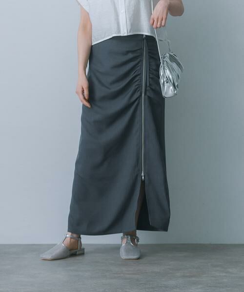 SENSE OF PLACE by URBAN RESEARCH / センスオブプレイス バイ アーバンリサーチ スカート | ジップデザインナロースカート | 詳細1