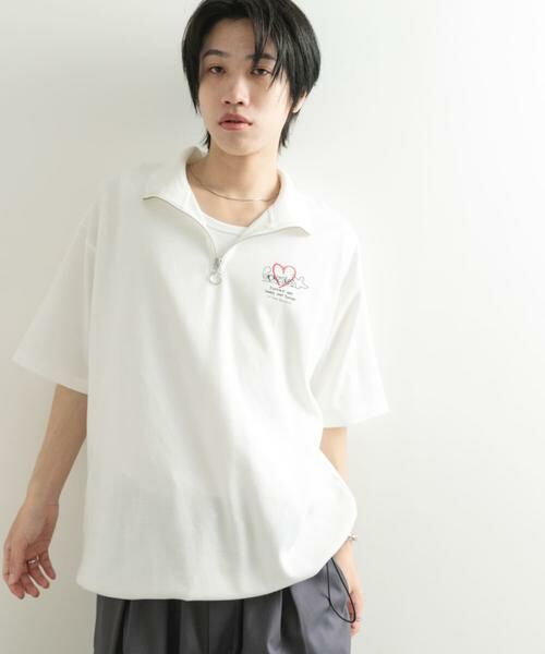 SENSE OF PLACE by URBAN RESEARCH / センスオブプレイス バイ アーバンリサーチ Tシャツ | 『WEB限定』Mark Gonzales スタンドハーフZIPドローコードTシャツ | 詳細5