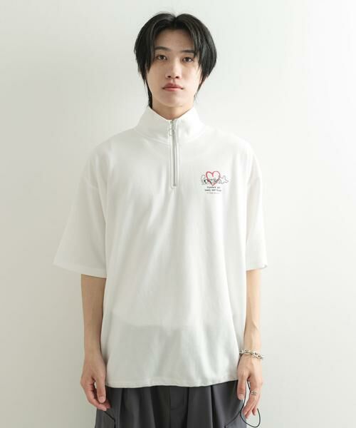 SENSE OF PLACE by URBAN RESEARCH / センスオブプレイス バイ アーバンリサーチ Tシャツ | 『WEB限定』Mark Gonzales スタンドハーフZIPドローコードTシャツ | 詳細6