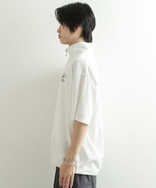 SENSE OF PLACE by URBAN RESEARCH / センスオブプレイス バイ アーバンリサーチ Tシャツ | 『WEB限定』Mark Gonzales スタンドハーフZIPドローコードTシャツ | 詳細7