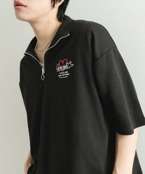 SENSE OF PLACE by URBAN RESEARCH / センスオブプレイス バイ アーバンリサーチ Tシャツ | 『WEB限定』Mark Gonzales スタンドハーフZIPドローコードTシャツ | 詳細11