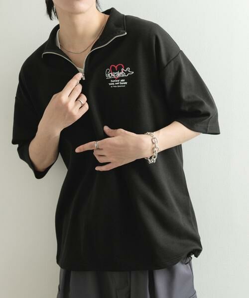 SENSE OF PLACE by URBAN RESEARCH / センスオブプレイス バイ アーバンリサーチ Tシャツ | 『WEB限定』Mark Gonzales スタンドハーフZIPドローコードTシャツ | 詳細13