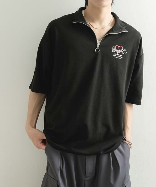 SENSE OF PLACE by URBAN RESEARCH / センスオブプレイス バイ アーバンリサーチ Tシャツ | 『WEB限定』Mark Gonzales スタンドハーフZIPドローコードTシャツ | 詳細14