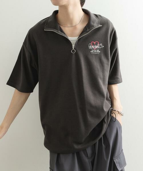 SENSE OF PLACE by URBAN RESEARCH / センスオブプレイス バイ アーバンリサーチ Tシャツ | 『WEB限定』Mark Gonzales スタンドハーフZIPドローコードTシャツ | 詳細19