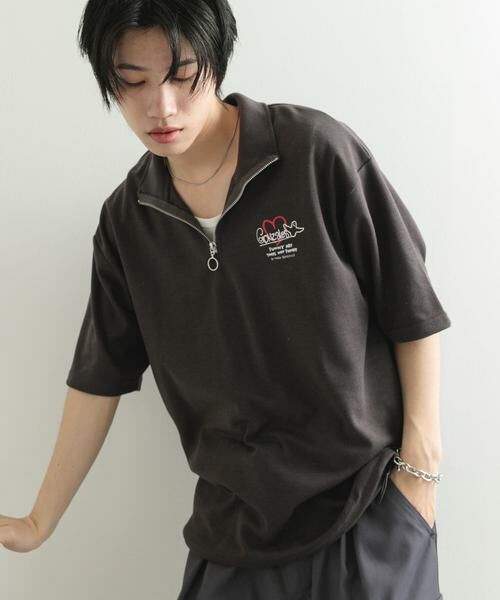 SENSE OF PLACE by URBAN RESEARCH / センスオブプレイス バイ アーバンリサーチ Tシャツ | 『WEB限定』Mark Gonzales スタンドハーフZIPドローコードTシャツ | 詳細21