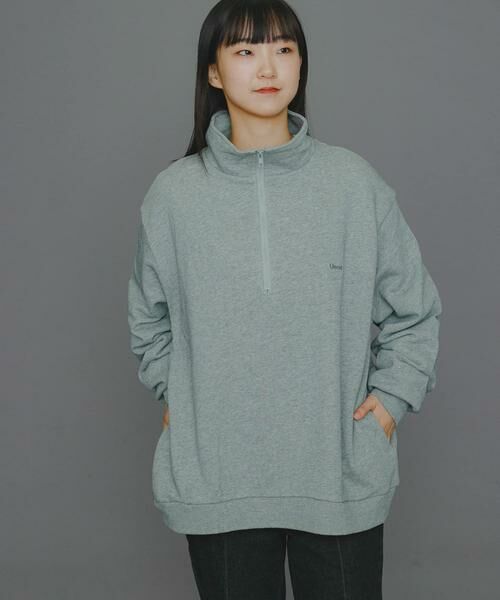 SENSE OF PLACE by URBAN RESEARCH / センスオブプレイス バイ アーバンリサーチ スウェット | 『ユニセックス』Uiscel　ヘビーウエイトハーフZIPスウェットシャツ | 詳細3