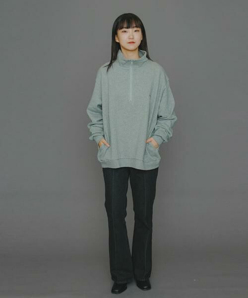 SENSE OF PLACE by URBAN RESEARCH / センスオブプレイス バイ アーバンリサーチ スウェット | 『ユニセックス』Uiscel　ヘビーウエイトハーフZIPスウェットシャツ | 詳細7