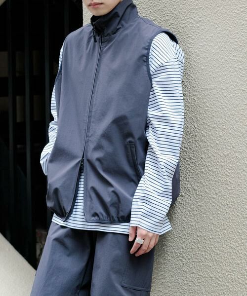 SENSE OF PLACE by URBAN RESEARCH / センスオブプレイス バイ アーバンリサーチ その他アウター | Uiscel　リップストップスタンドカラーベスト | 詳細4