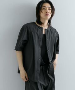 SENSE OF PLACE by URBAN RESEARCH / センスオブプレイス バイ アーバンリサーチ シャツ・ブラウス | Uiscel　4WAYストレッチタックノーカラーシャツ5分袖