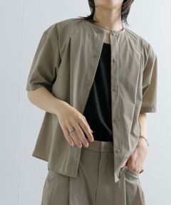 SENSE OF PLACE by URBAN RESEARCH / センスオブプレイス バイ アーバンリサーチ シャツ・ブラウス | Uiscel　4WAYストレッチタックノーカラーシャツ5分袖