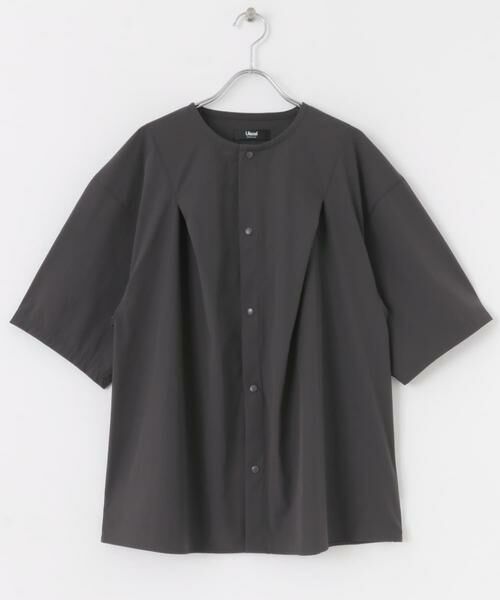 SENSE OF PLACE by URBAN RESEARCH / センスオブプレイス バイ アーバンリサーチ シャツ・ブラウス | Uiscel 4WAYストレッチタックノーカラーシャツ5分袖 | 詳細9