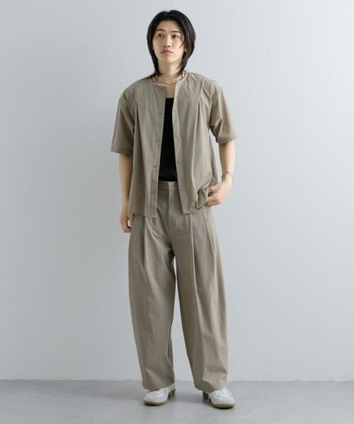 SENSE OF PLACE by URBAN RESEARCH / センスオブプレイス バイ アーバンリサーチ シャツ・ブラウス | Uiscel 4WAYストレッチタックノーカラーシャツ5分袖 | 詳細15