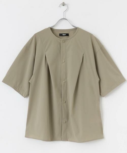 SENSE OF PLACE by URBAN RESEARCH / センスオブプレイス バイ アーバンリサーチ シャツ・ブラウス | Uiscel 4WAYストレッチタックノーカラーシャツ5分袖 | 詳細18