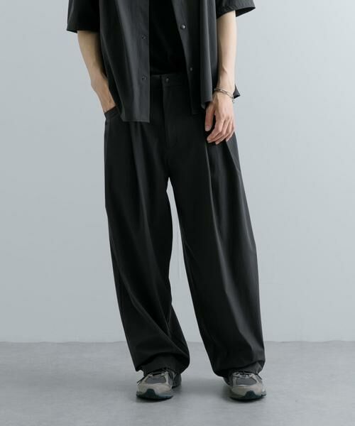 SENSE OF PLACE by URBAN RESEARCH / センスオブプレイス バイ アーバンリサーチ その他パンツ | Uiscel 4WAYストレッチ2タックワイドパンツ(チャコールグレー)